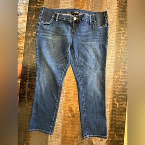 👖Maternity Denim Jeans Indigo Blue Brand Size XL Boyfriend Cut 26 1/2” inseam